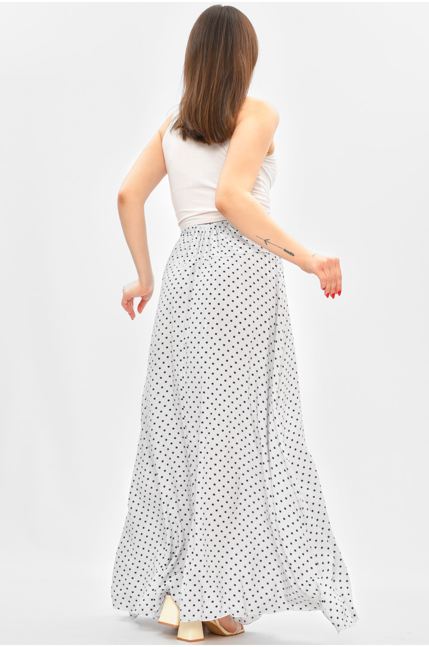 Спідниця жіноча білого кольору з принтом 8183 208784