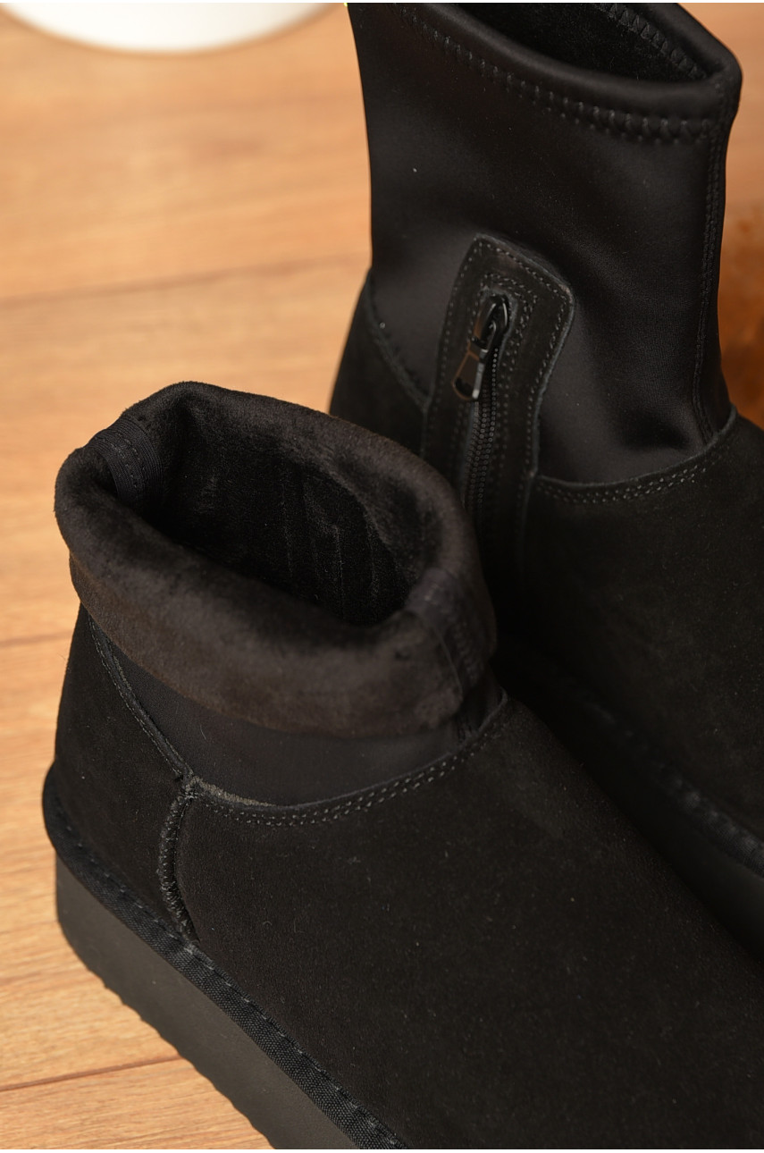 Уггі жіночі на хутрі чорного кольору 1705-1 208793