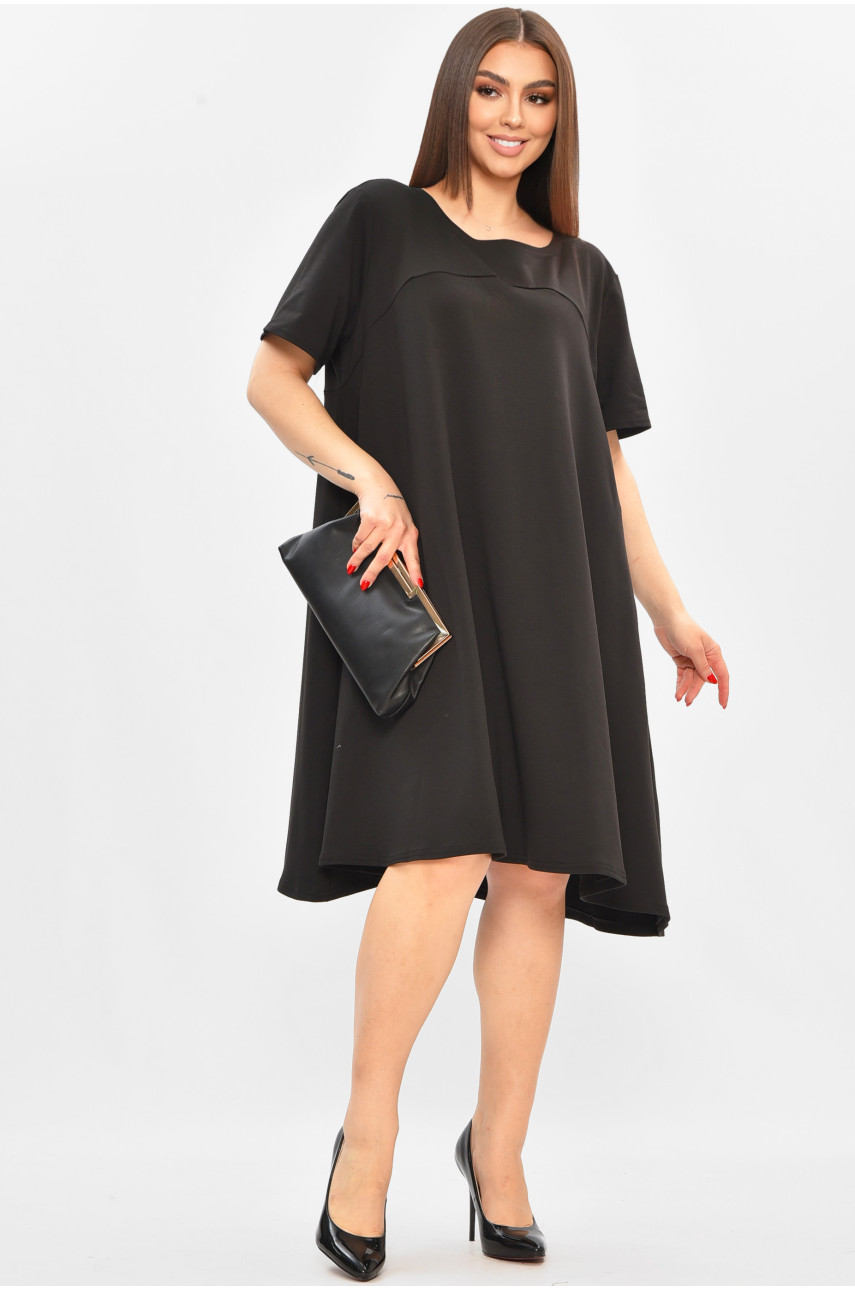 Платье женское полубатальное черного цвета 8385 208794