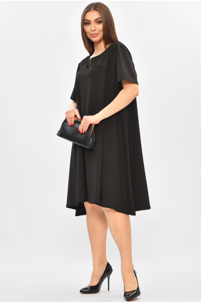 Платье женское полубатальное черного цвета 8385 208794