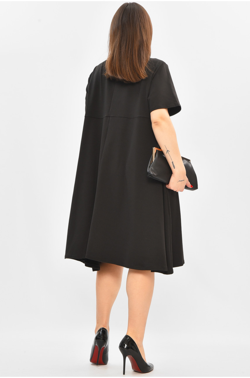 Платье женское полубатальное черного цвета 8385 208794