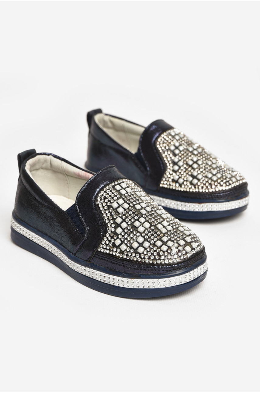 Мокасини дитячі для дівчинки темно-синього кольору 035-7 208801