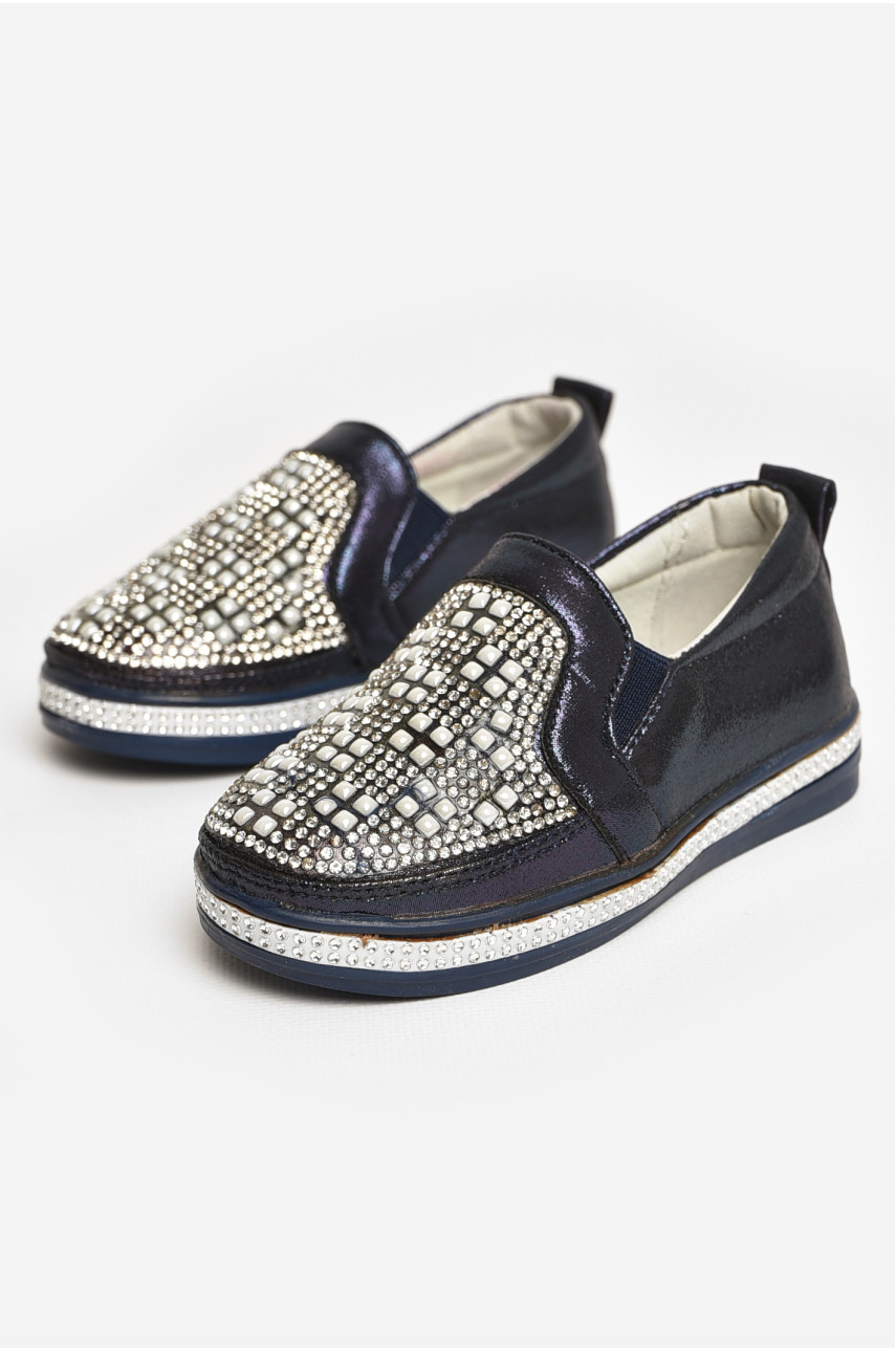 Мокасини дитячі для дівчинки темно-синього кольору 035-7 208801