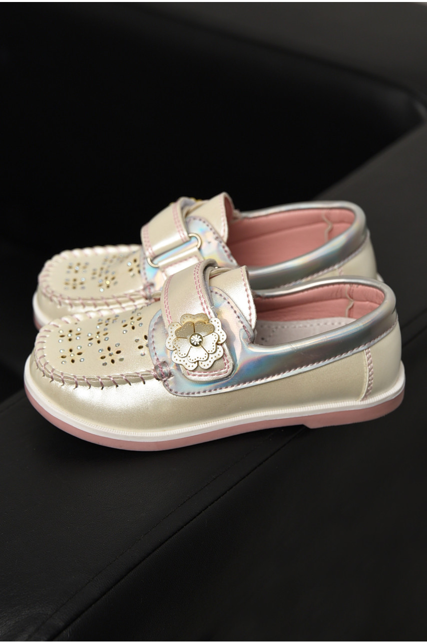 Мокасини дитячі для дівчинки білого кольору 18301-1 208803