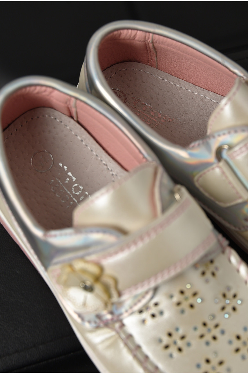 Мокасини дитячі для дівчинки білого кольору 18301-1 208803 Мокасини дитячі для дівчинки білого кольору 18301-1 208803