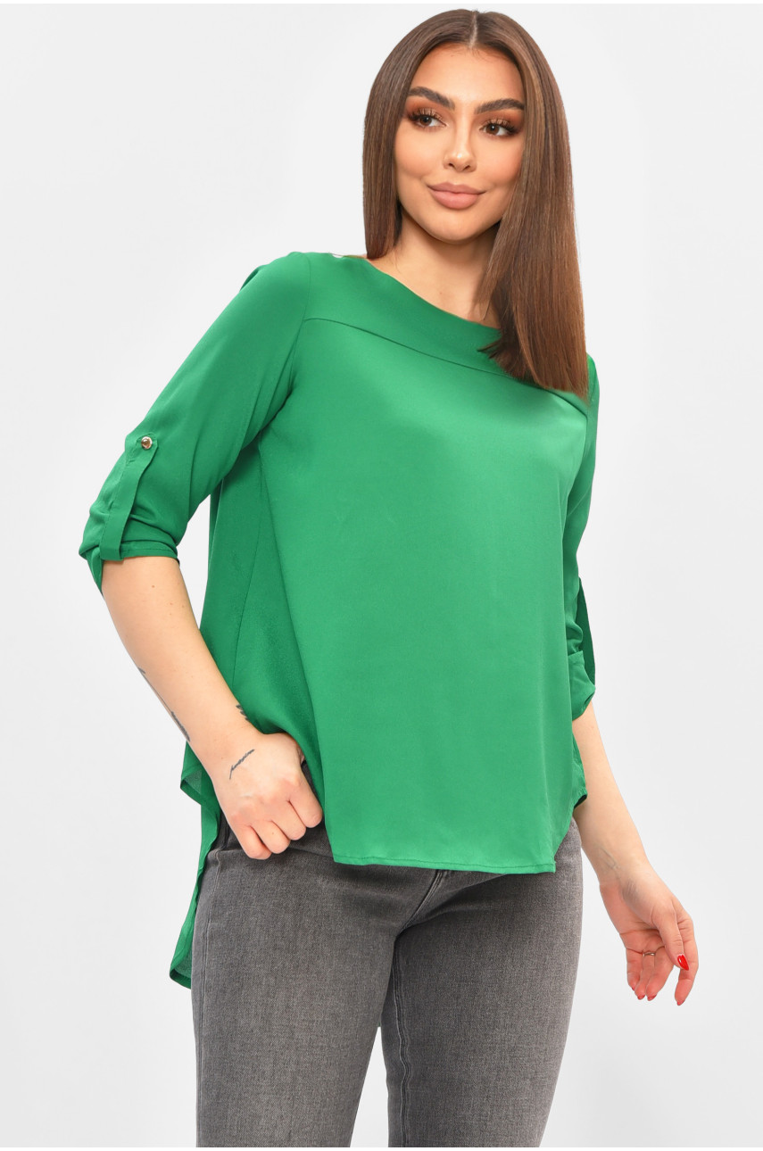Блуза женская однотонная зеленого цвета 8001 208809