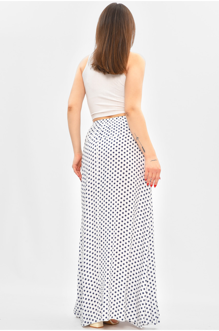 Спідниця жіноча білого кольору з принтом 8124 208812