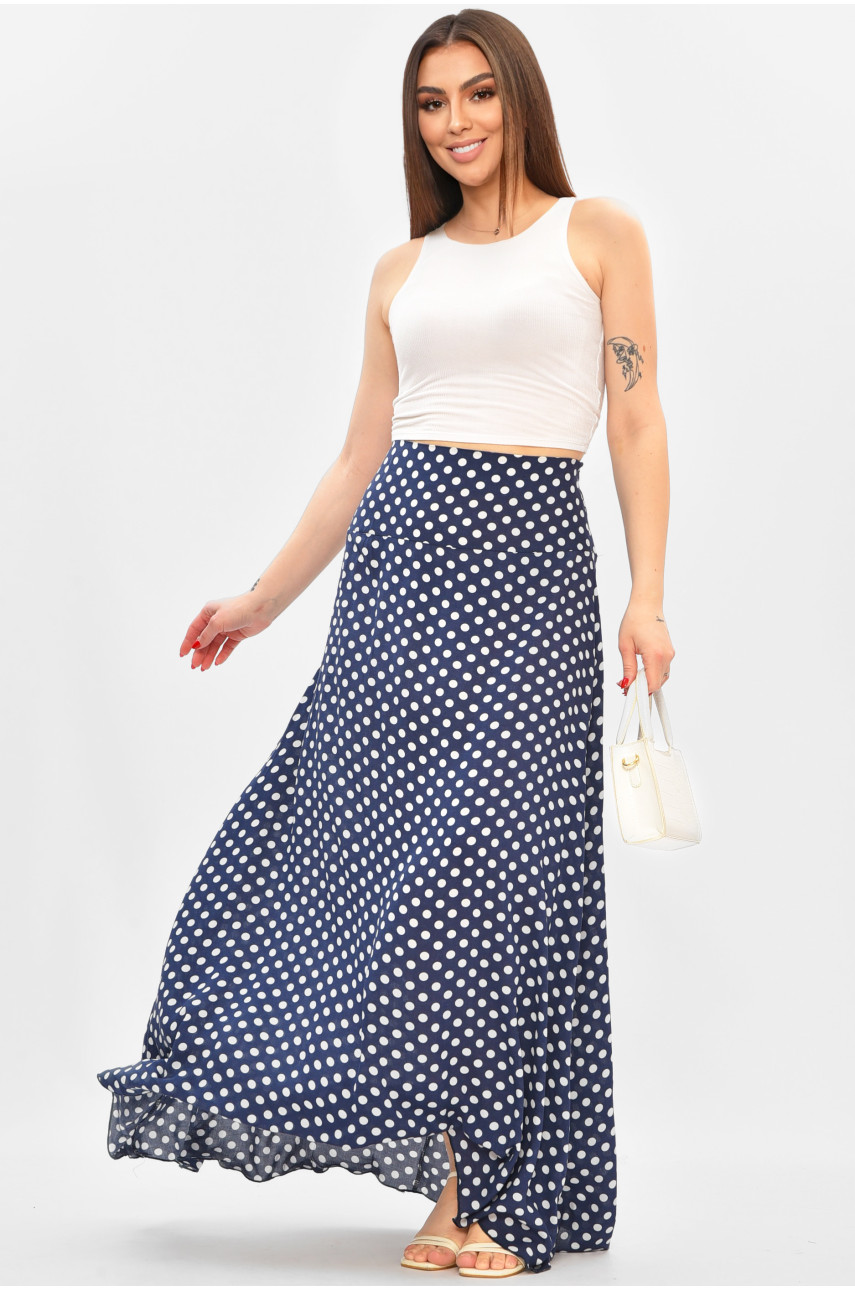 Юбка женская тёмно-синего цвета с принтом 8124 208813