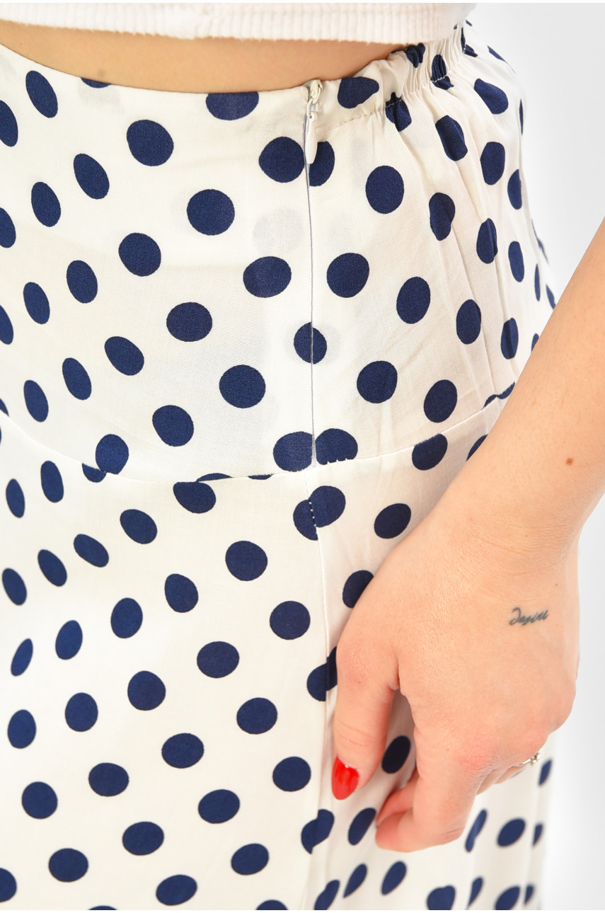 Спідниця жіноча білого кольору з принтом 8124 208814