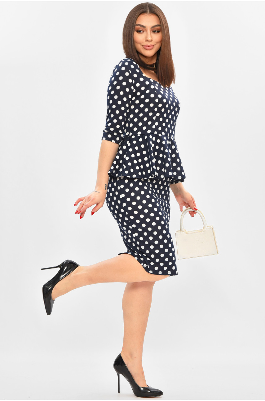 Платье женское тёмно-синего цвета спринтом 8157 208823