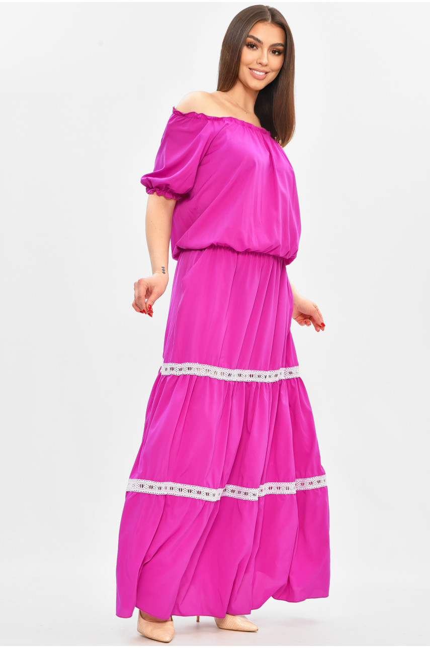 Платье женское полубатальное фиолетового цвета 8181 208824