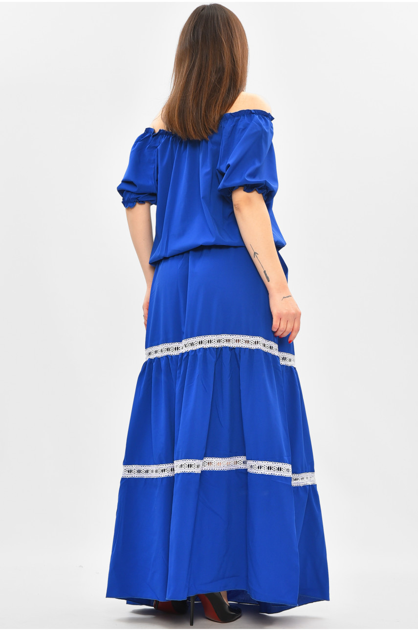 Платье женское полубатальное синего цвета 8181 208826