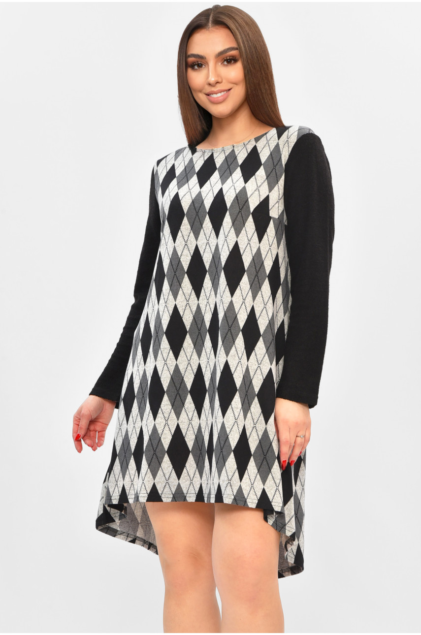 Туника женская черного цвета с принтом 8085 208827