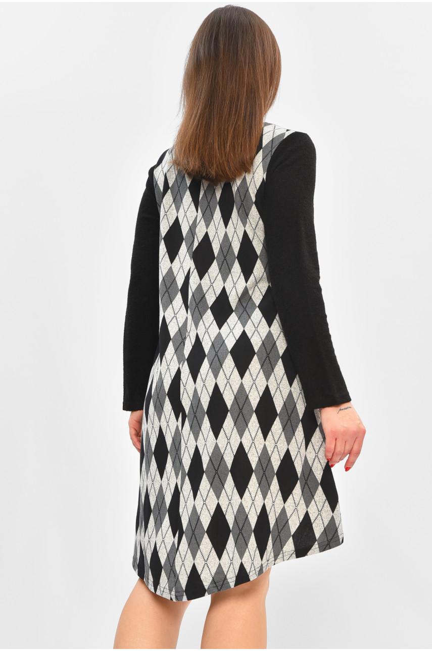 Туника женская черного цвета с принтом 8085 208827