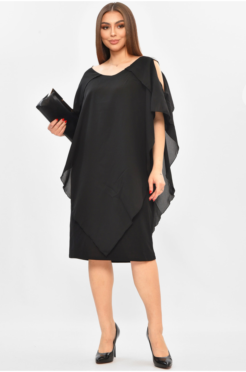 Платье женское полубатальное черного цвета 8281 208828