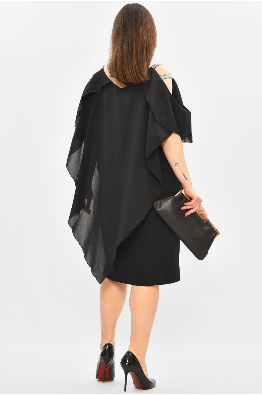 Платье женское полубатальное черного цвета 8281 208828