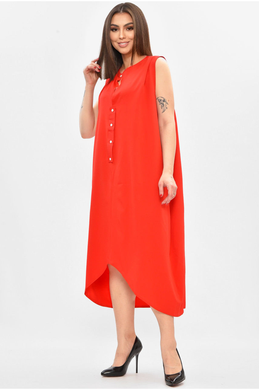 Платье женское полубатальные красного цвета 8252 208831