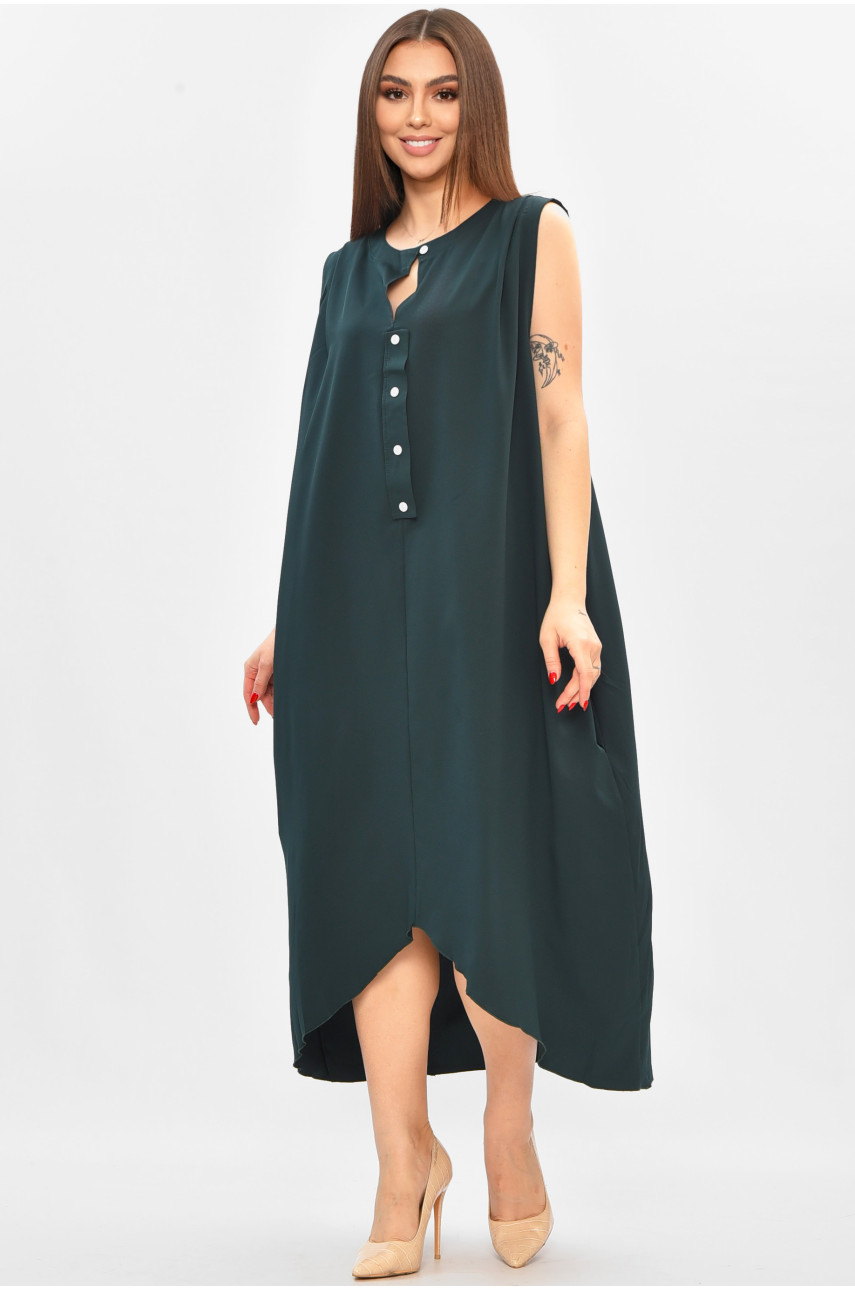 Платье женское полубатальное зеленого цвета 8252 208832
