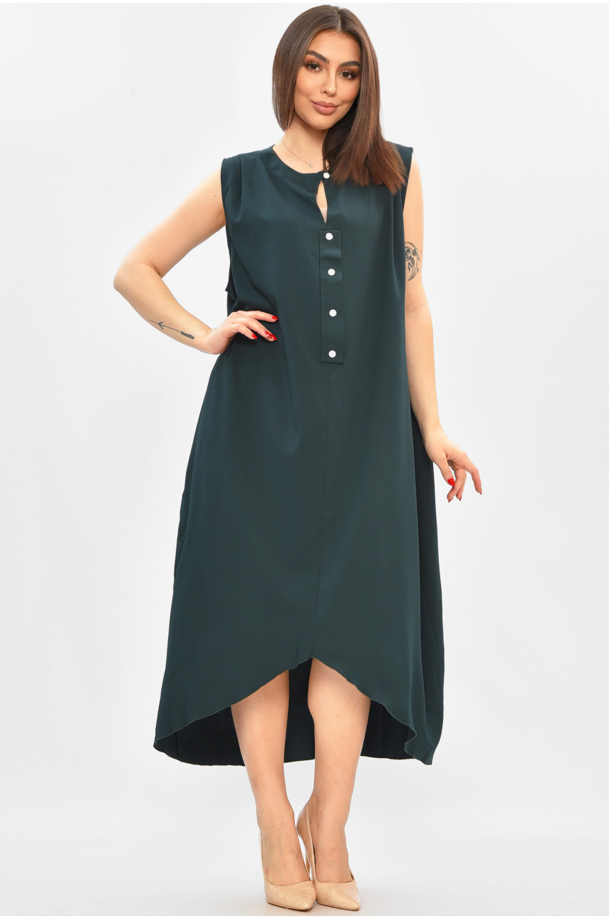 Платье женское полубатальное зеленого цвета 8252 208832