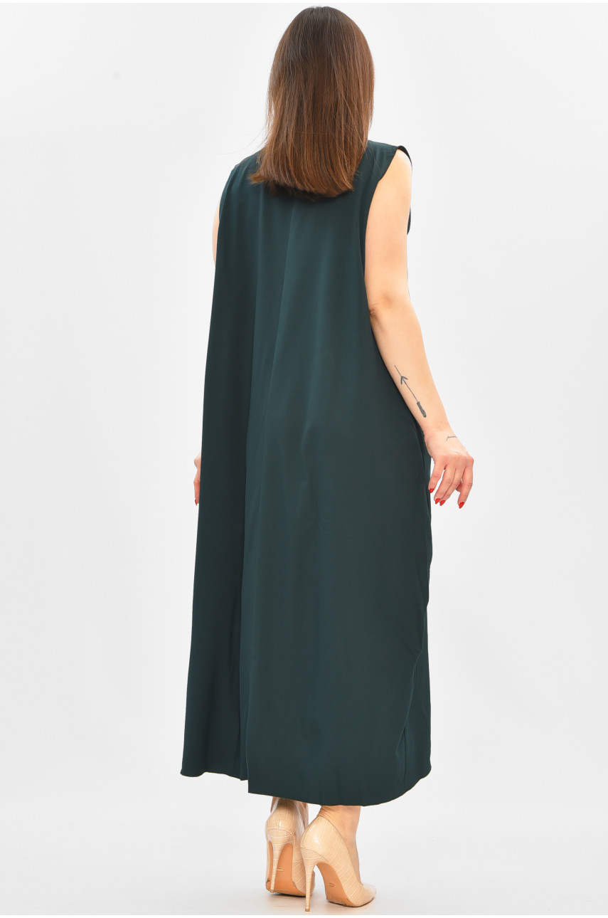 Платье женское полубатальное зеленого цвета 8252 208832