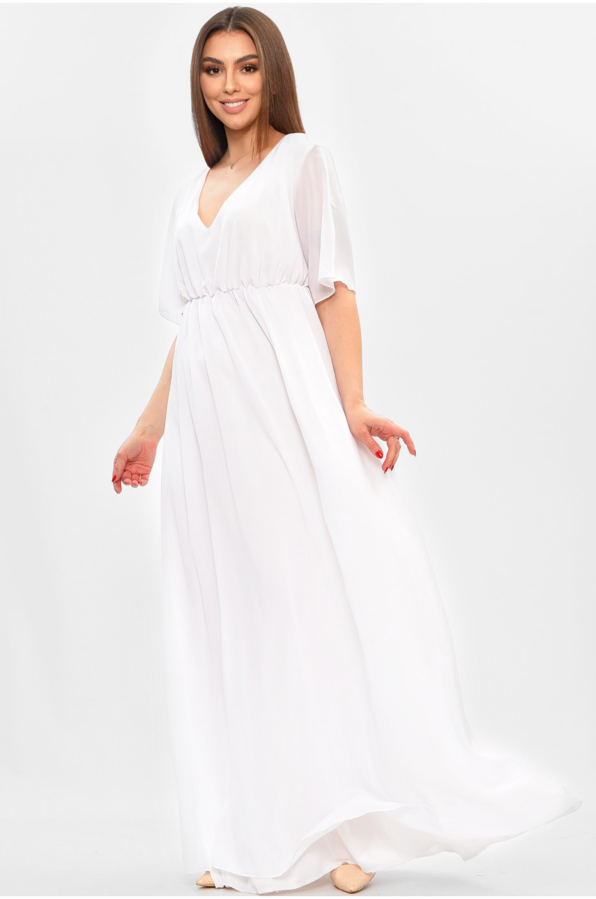 Платье женское однотонное белого цвета 8024 208833