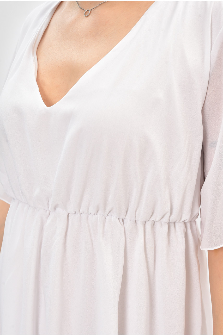 Платье женское однотонное белого цвета 8024 208833