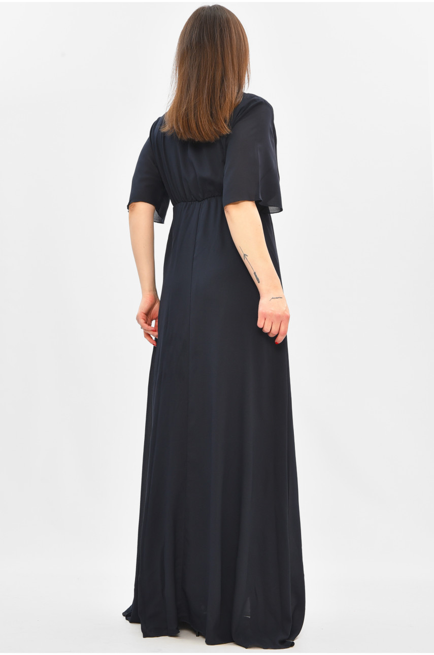 Платье женское однотонное тёмно-синего цвета 8024 208834