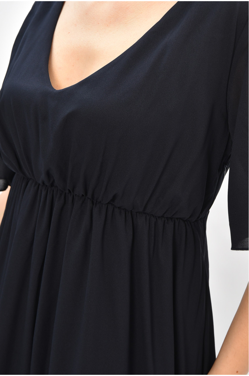 Платье женское однотонное тёмно-синего цвета 8024 208834