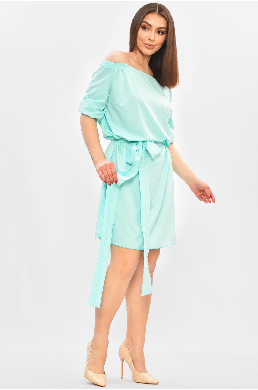 Платье женское однотонное мятного цвета 8310 208835