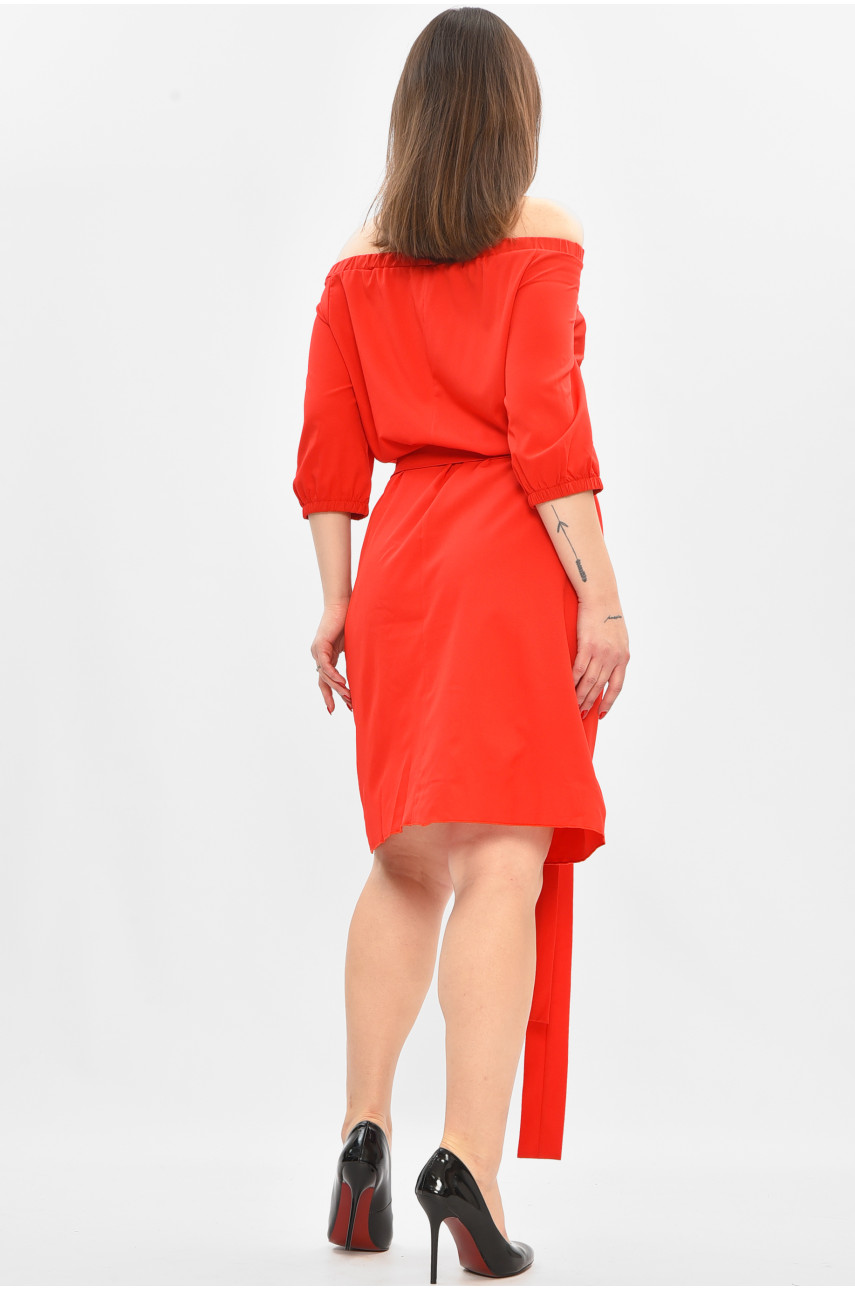 Сукня жіноча однотонна червоного кольору 8310 208836