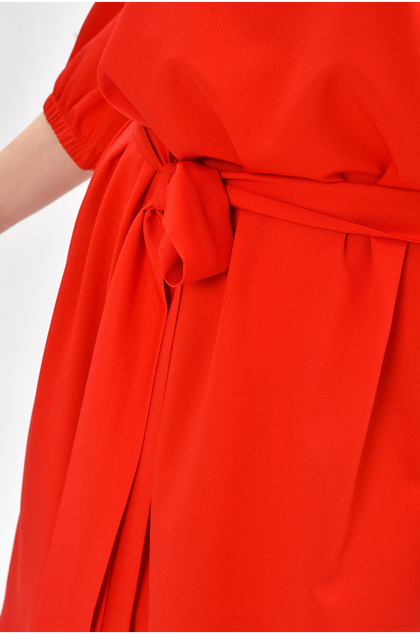 Сукня жіноча однотонна червоного кольору 8310 208836