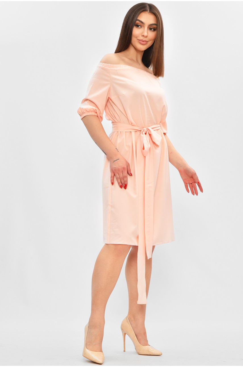 Платье женское однотонное розового цвета 8310 208837