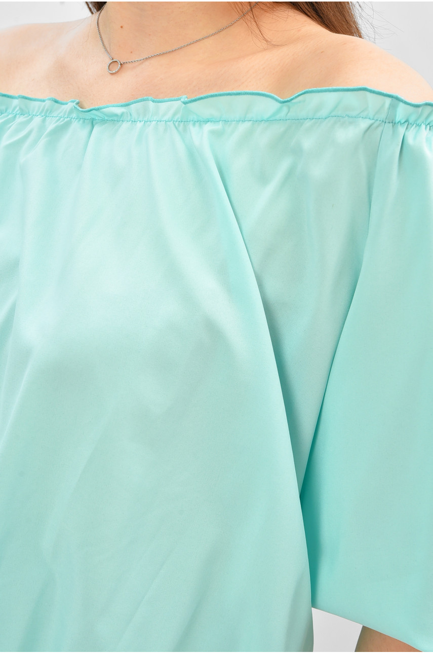Платье женское полубатальное мятного цвета 8181 208838