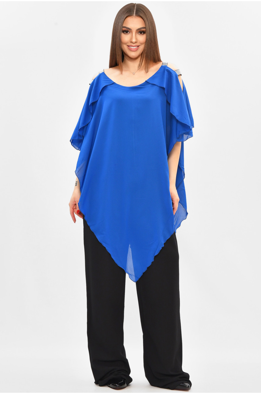 Комбинезон женский полубатальный синего цвета 8306 208842