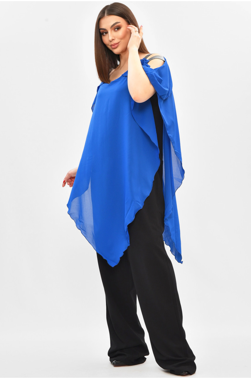 Комбинезон женский полубатальный синего цвета 8306 208842