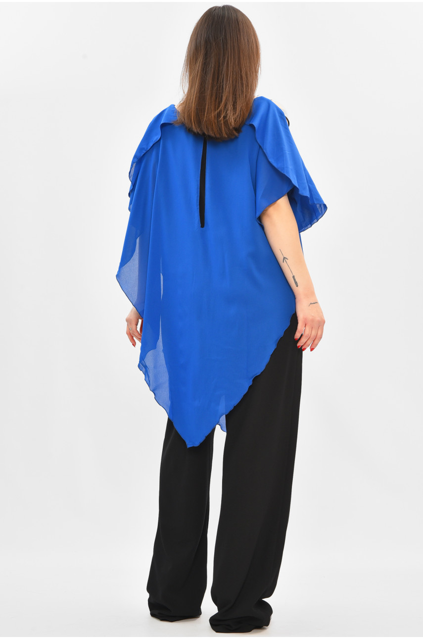 Комбинезон женский полубатальный синего цвета 8306 208842