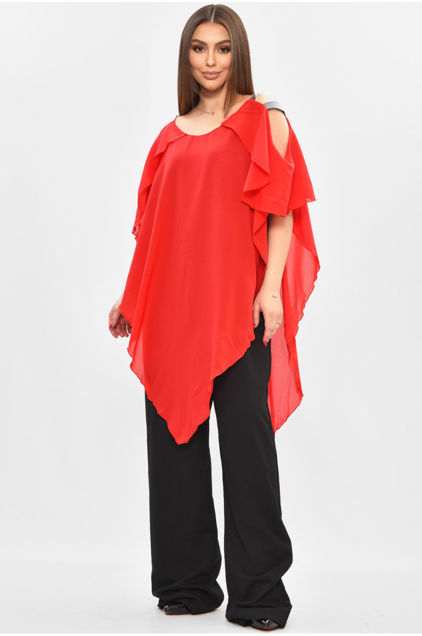 Комбинезон женский полубатальный красного цвета 8306 208844