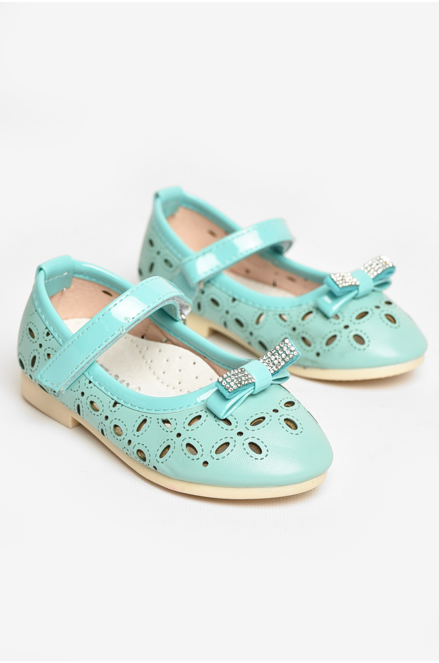 Туфли для девочки голубого цвета 663-7 208847