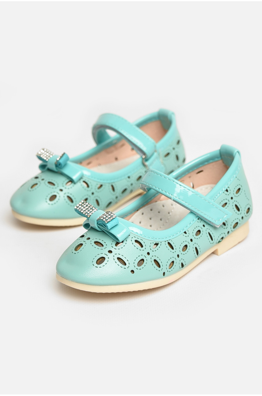 Туфли для девочки голубого цвета 663-7 208847