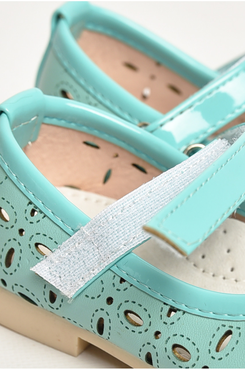 Туфли для девочки голубого цвета 663-7 208847