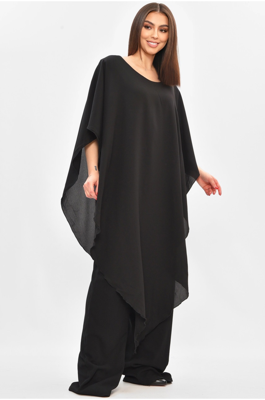 Комбинезон женский полубатальный черного цвета 8287 208854