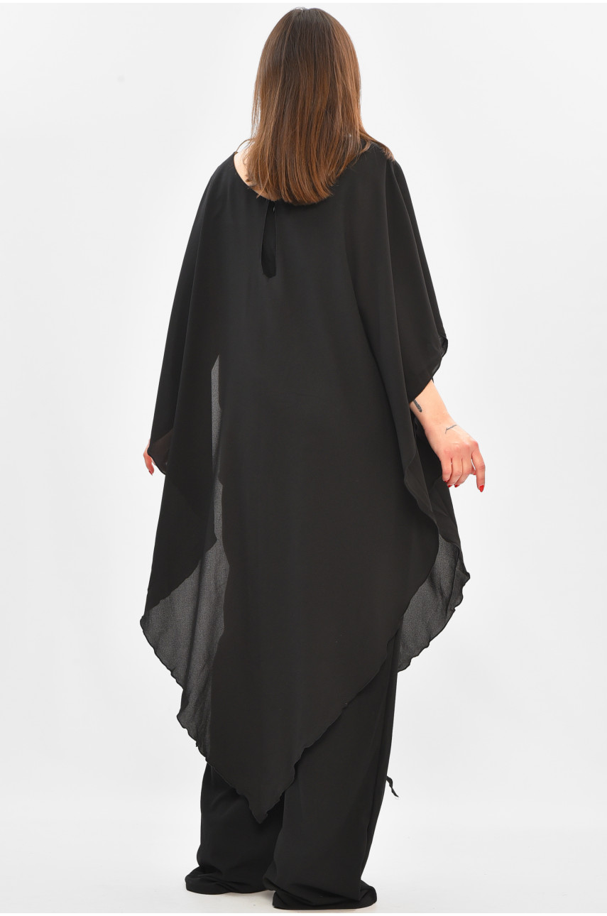 Комбинезон женский полубатальный черного цвета 8287 208854