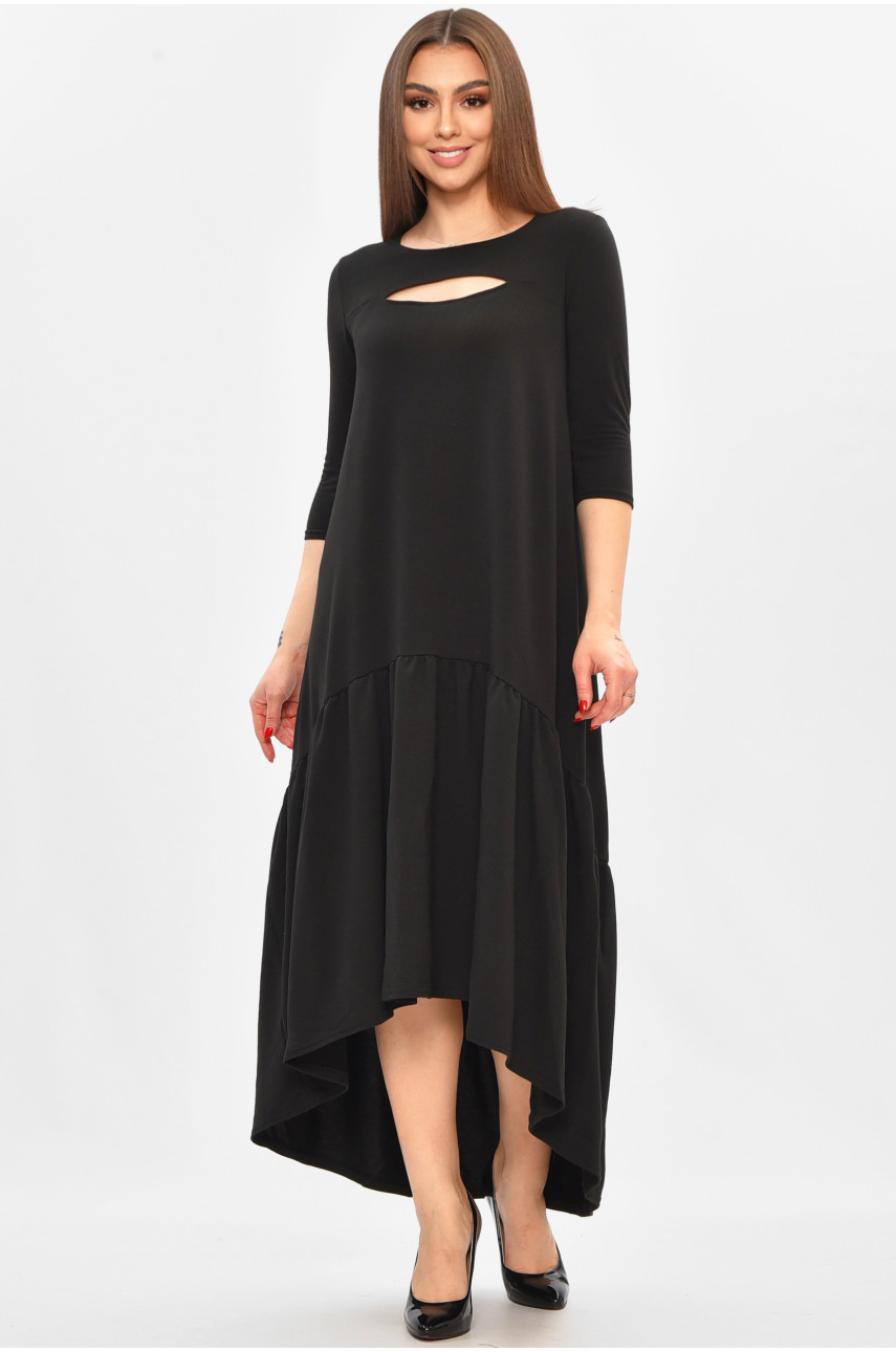 Платье женское полубатальное черного цвета 8336 208856