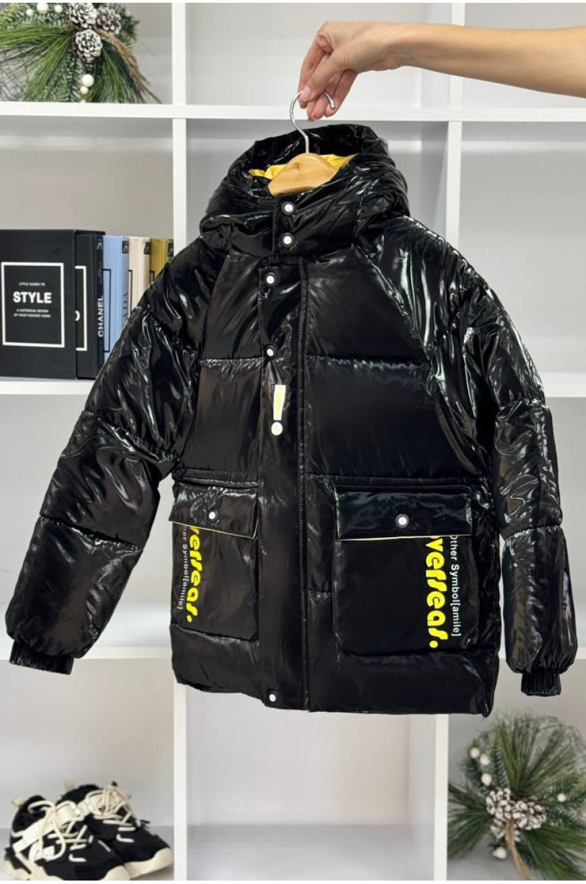 Куртка детская демисезонная черного цвета 2022-18 208859