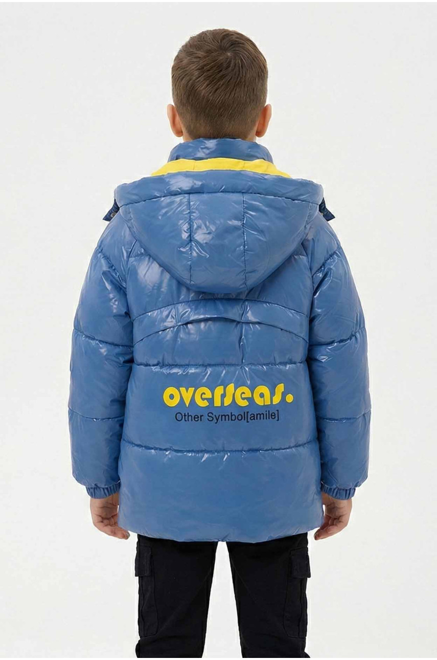 Куртка детская демисезонная темно-голубого цвета 2022-18 208862