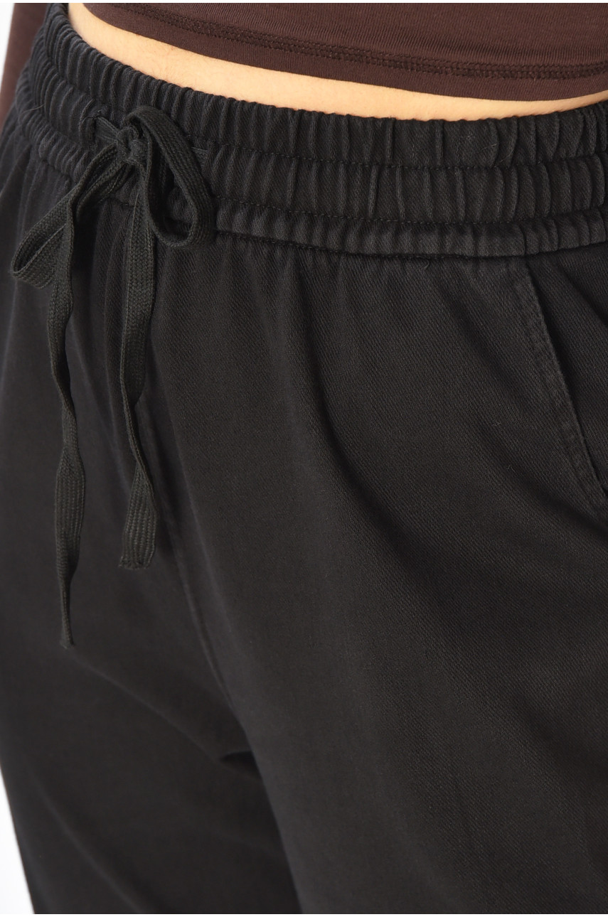 Штаны женские однотонные черного цвета 580-2 208870