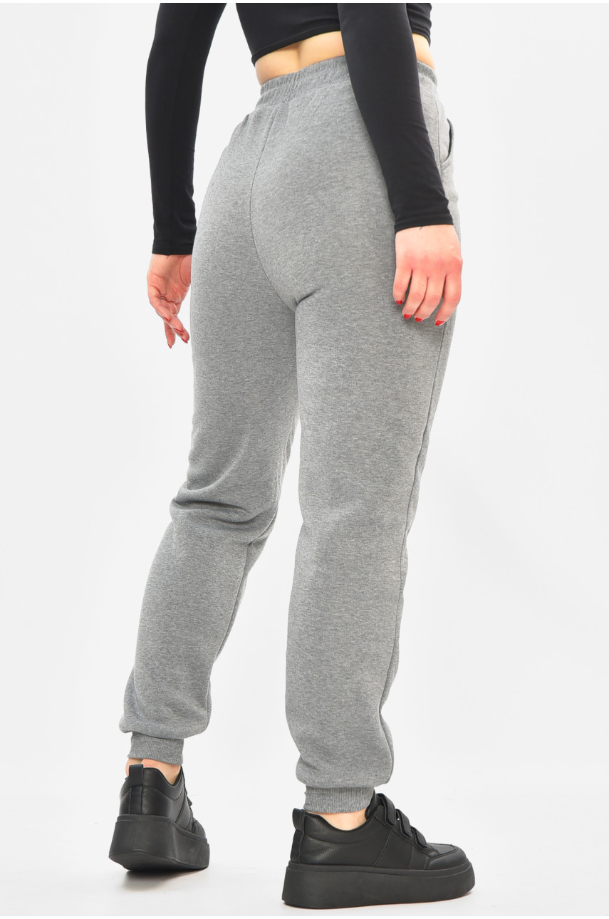 Спортивные штаны женские на флисе серого цвета С103-1 208877