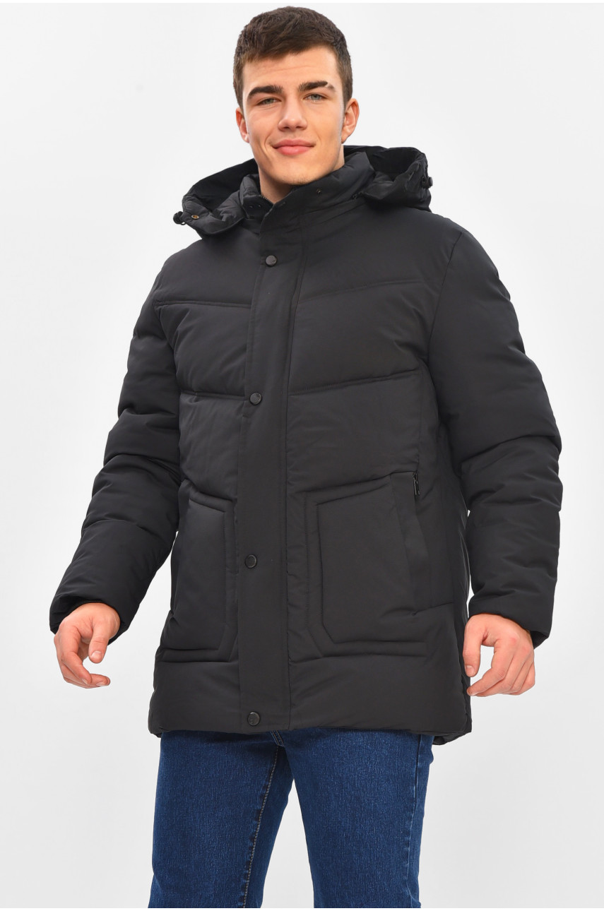 Куртка чоловіча демісезонна чорного кольору 2021-21 208880