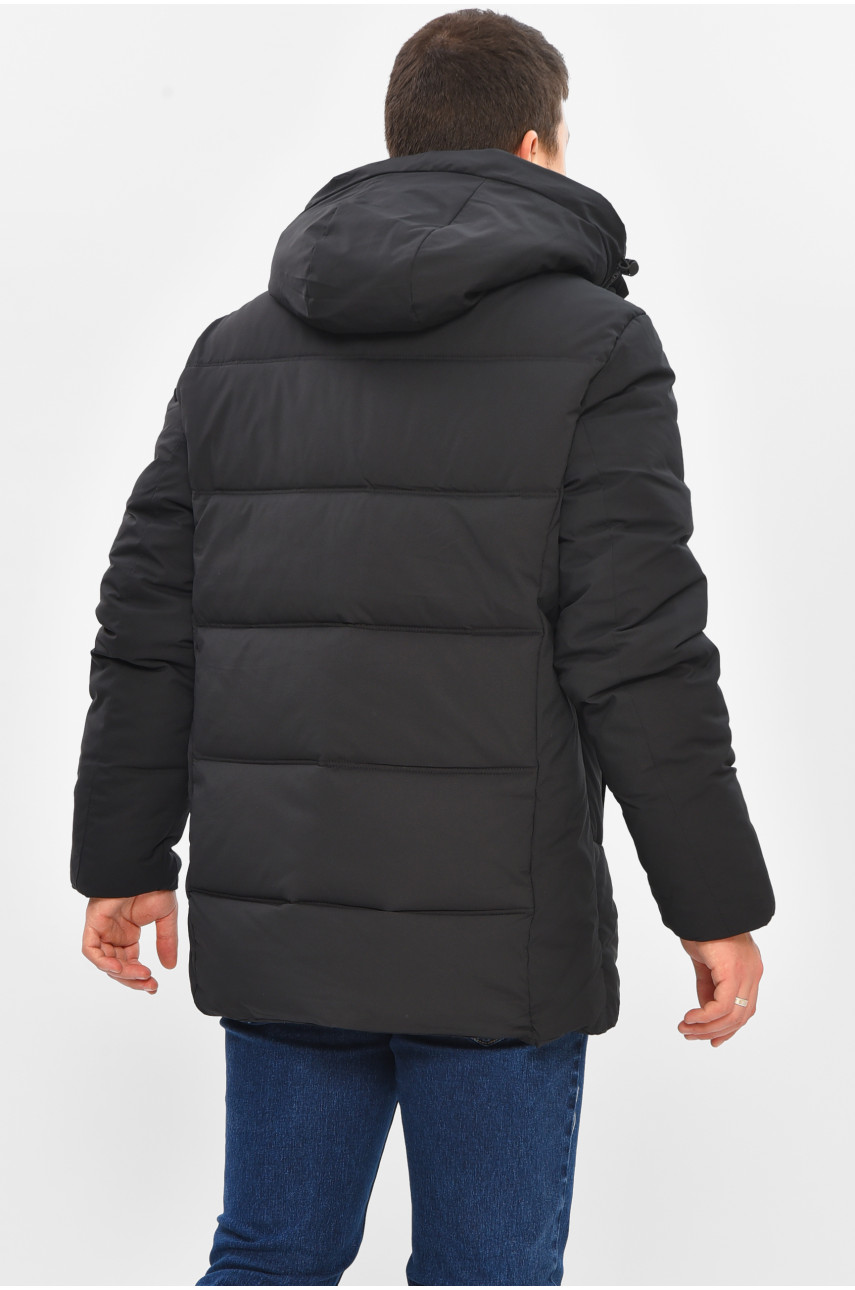 Куртка чоловіча демісезонна чорного кольору 2021-21 208880 Куртка чоловіча демісезонна чорного кольору 2021-21 208880