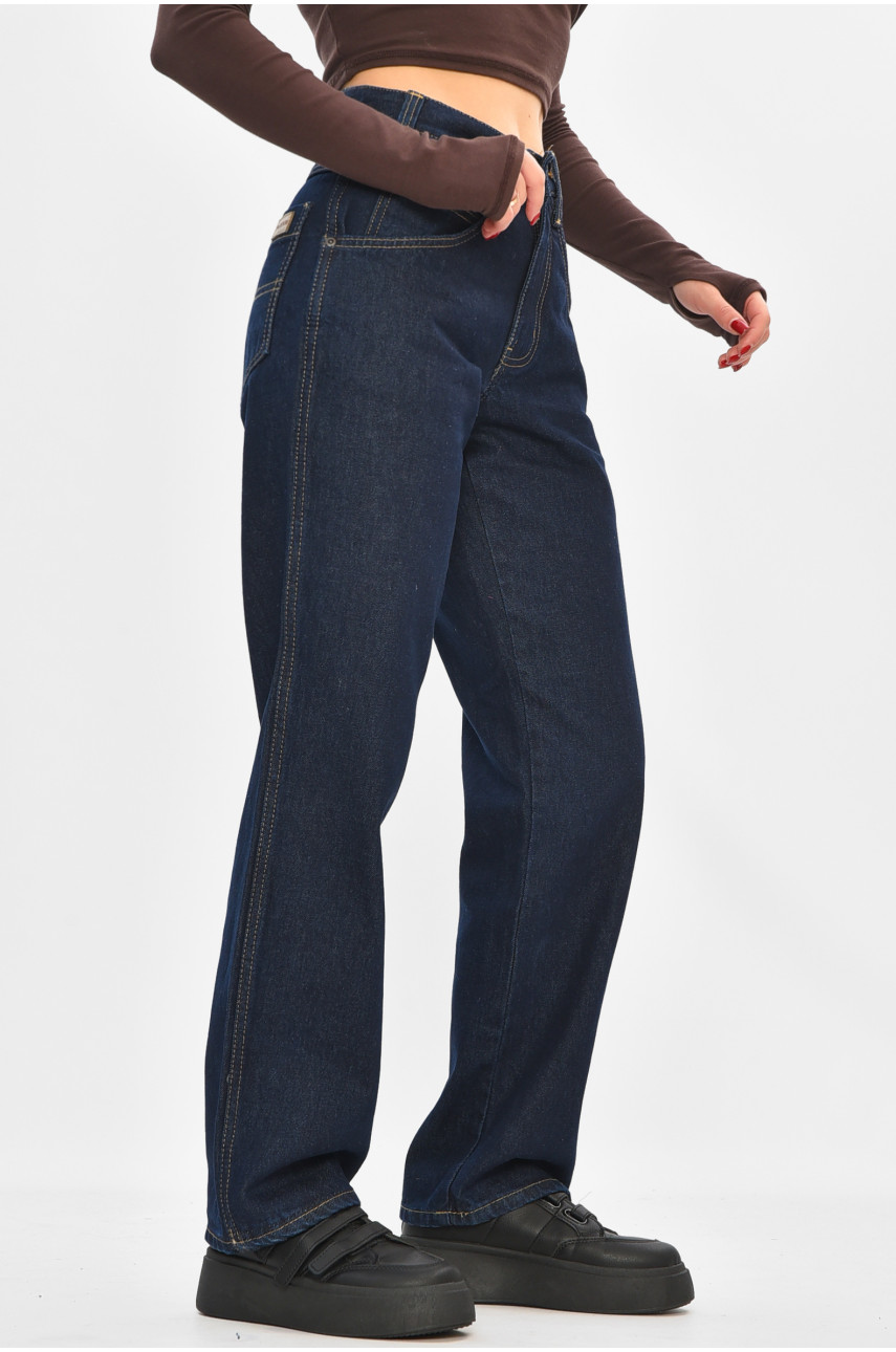 Джинсы женские однотонные синего цвета 394-83 208882